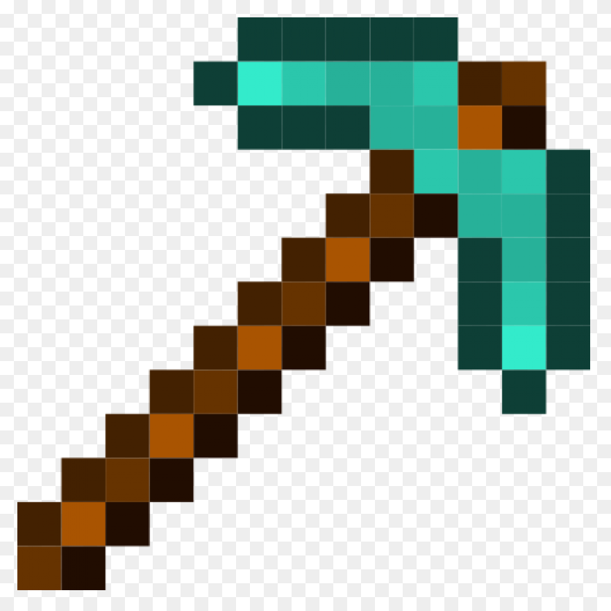 Minecraft Diamond Pickaxe By Angelkitty17 - Minecraft Pickaxe