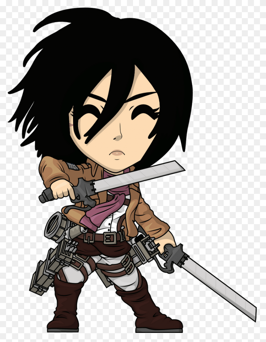 How To Draw Mikasa Chibi, Attack On