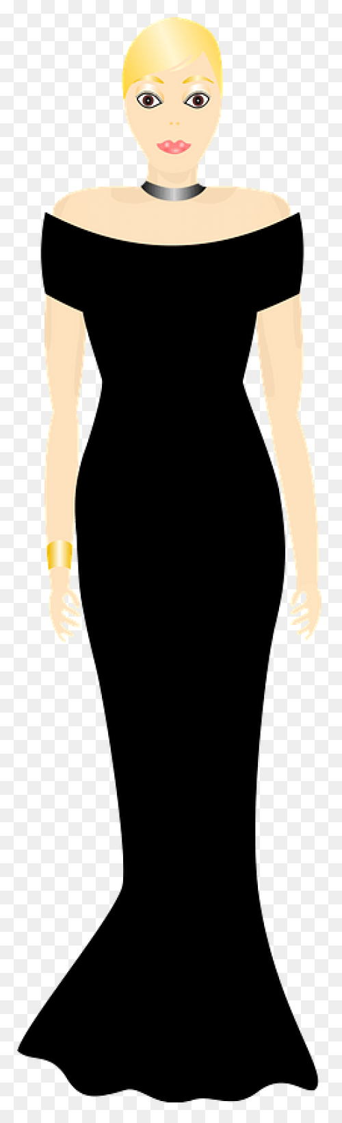 Runway Model In Black Evening - Model