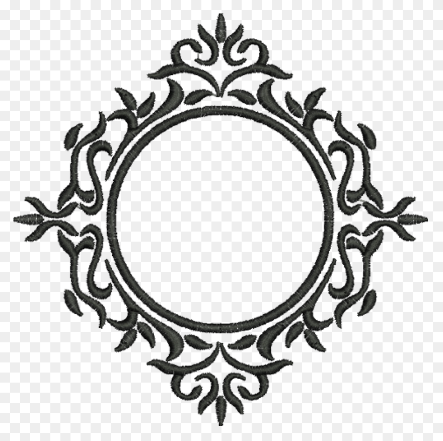 Moldura Florzinhas Embroidery Clipart Large - Moldura Arabesco