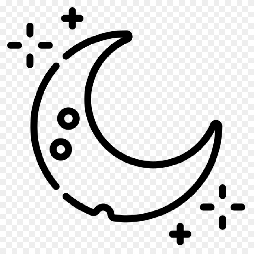 Moon Icon, Moon Outline, Moon Logo