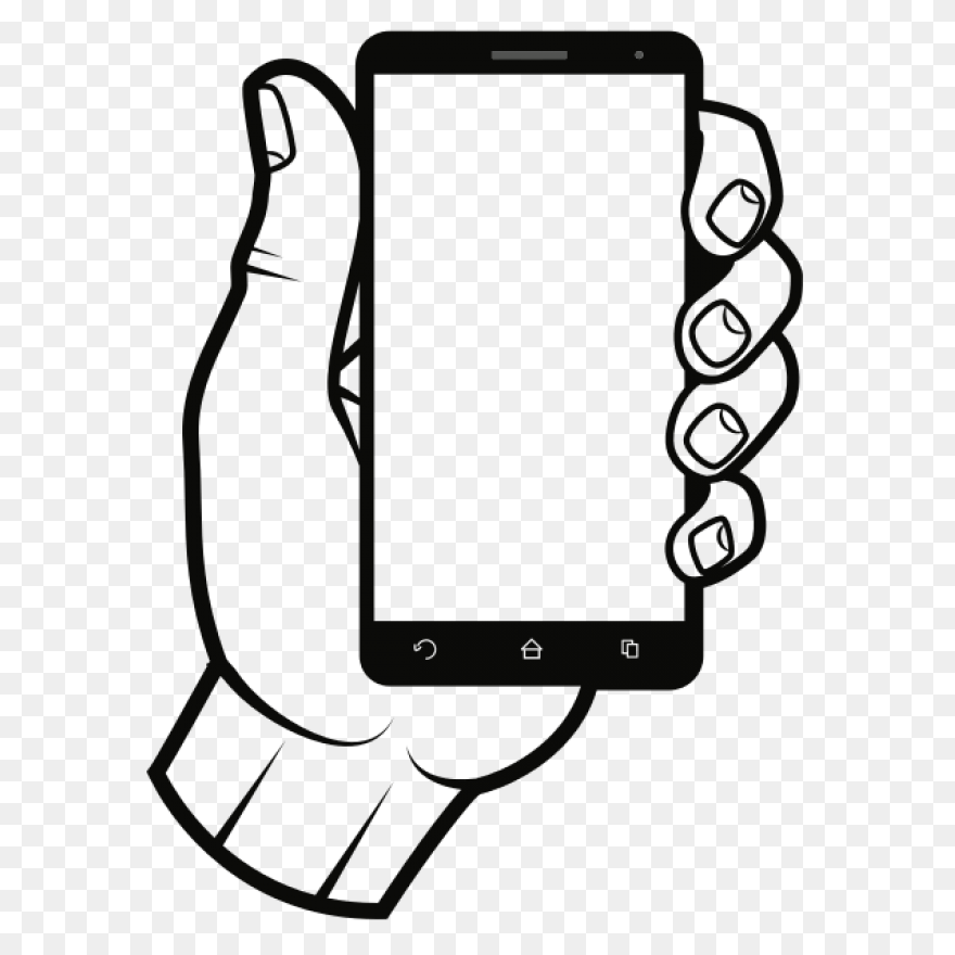 Hand With Phone Mobile Phone - Clip