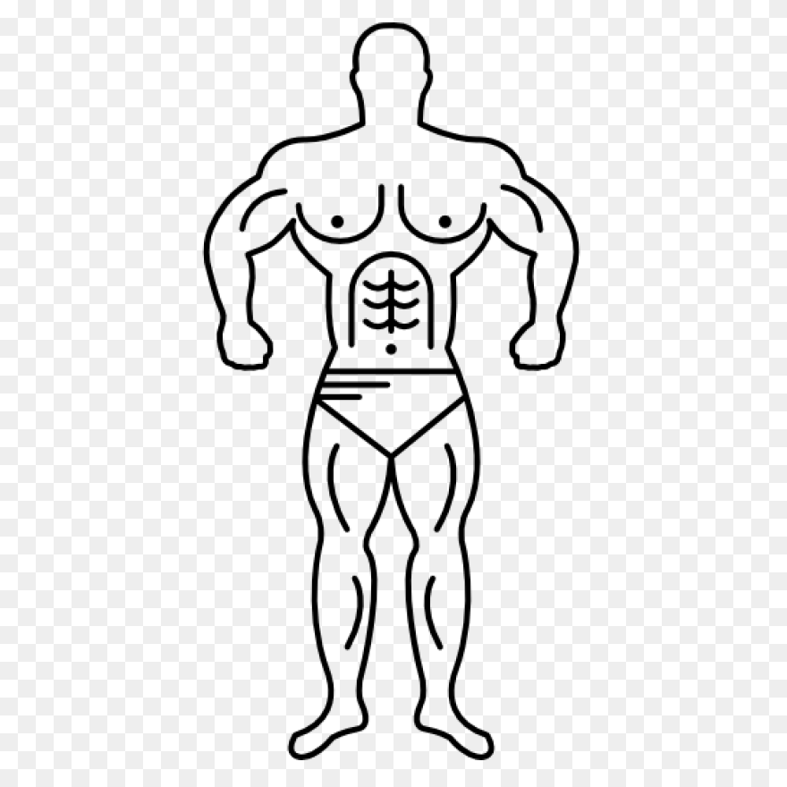 Vector Clip Art Of Muscle Man Doing