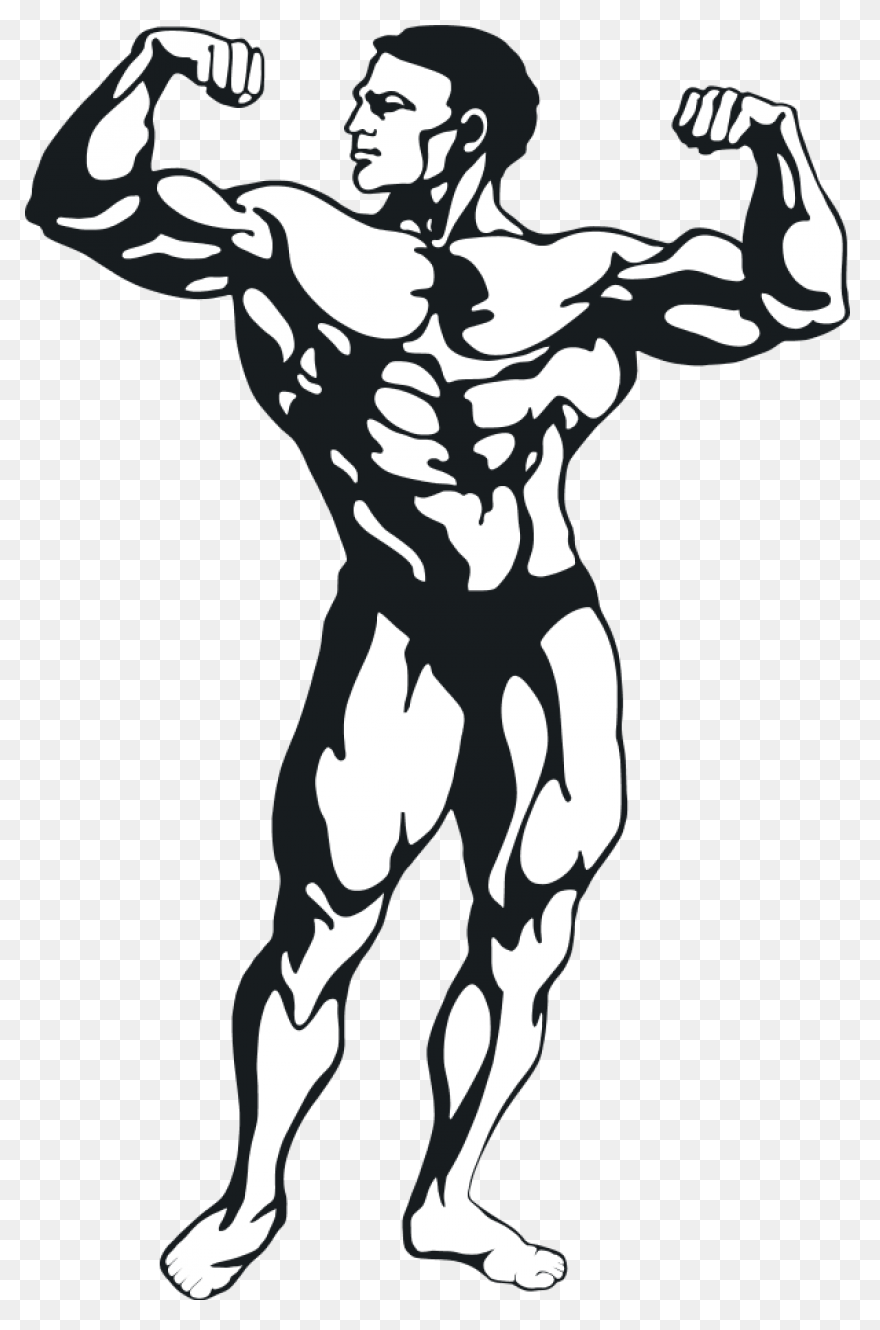 Vector Clip Art Of Muscle Man Doing