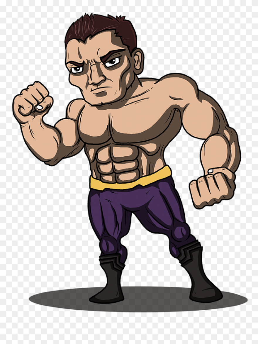 Vector Clip Art Of Muscle Man Doing