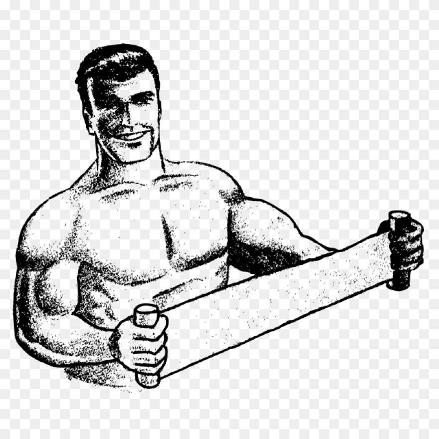 Vector Clipart Of Muscle Man - Muscle Man