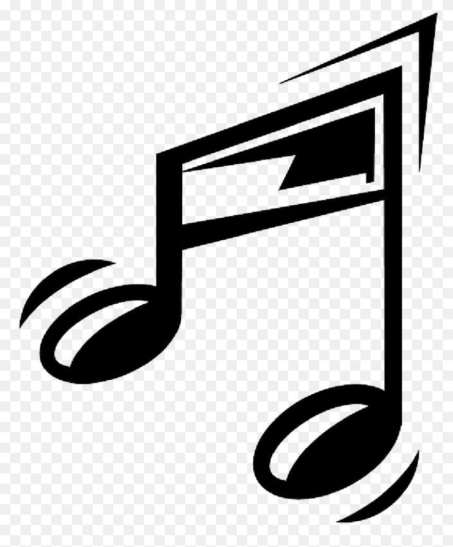 Sign Black Music Note Outline - Music Symbols