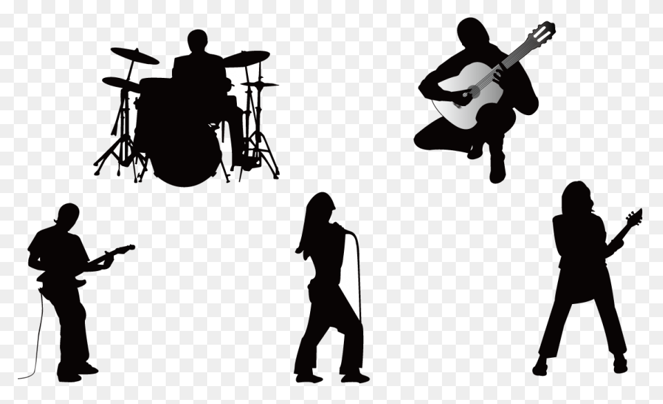 Musical Ensemble Silhouette Musician Guitarist - Musician