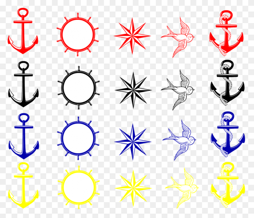 Free Nautical Anchor Cliparts, Down