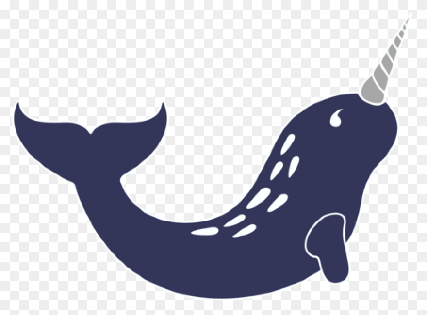 Large Narwhal Silhouette Vector Image - Narwhal