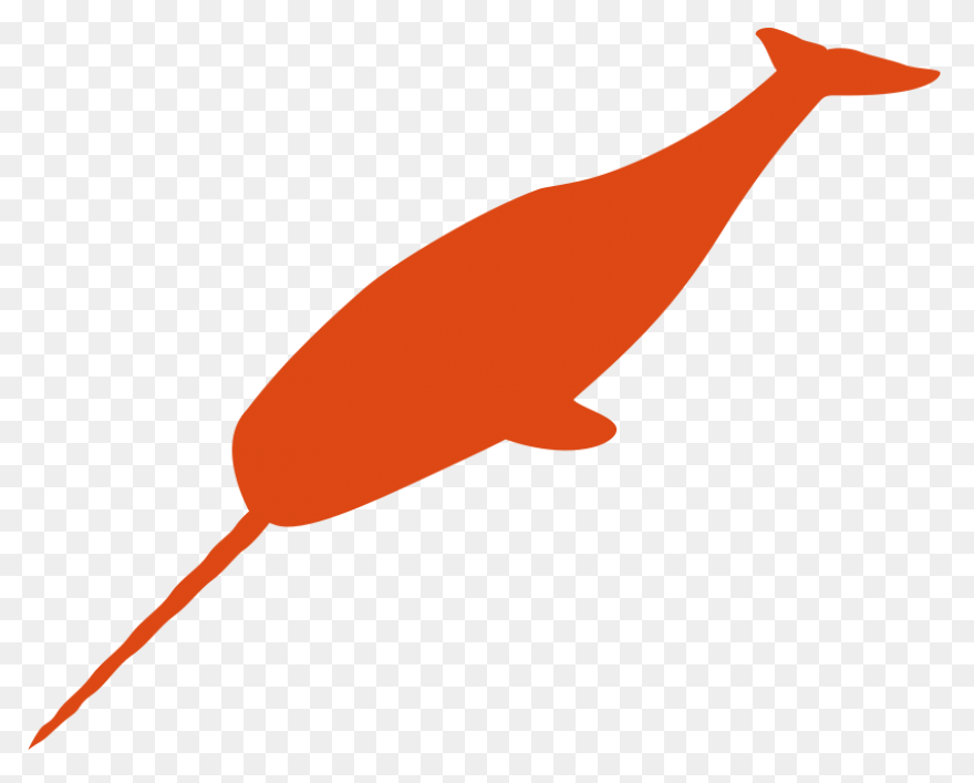 Large Narwhal Silhouette Vector Ima