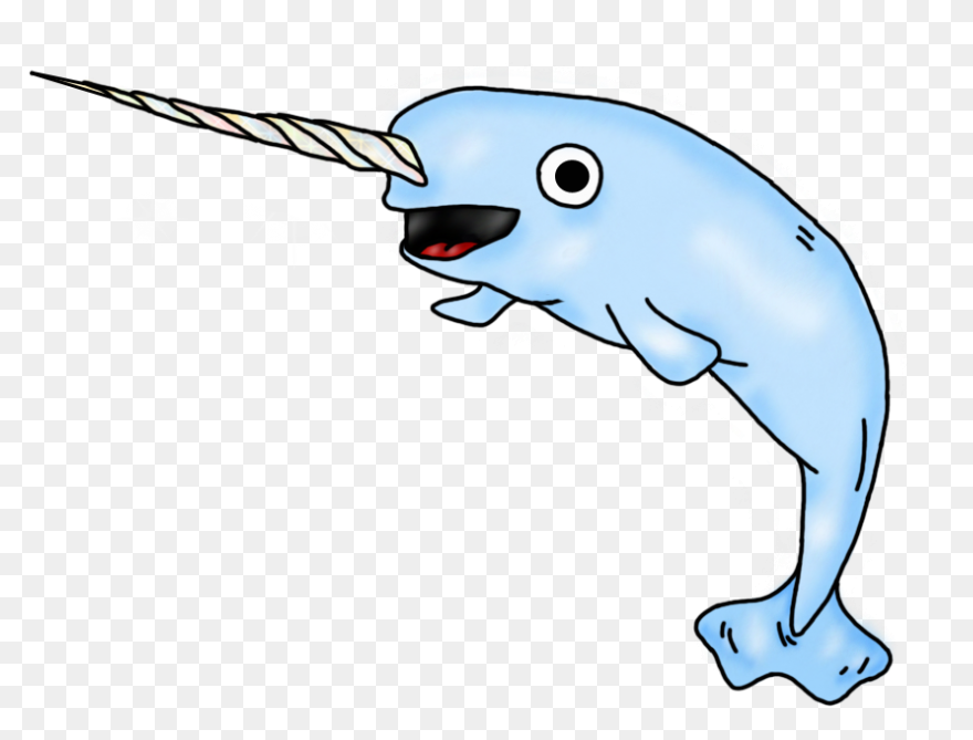 Large Narwhal Silhouette Vector Ima