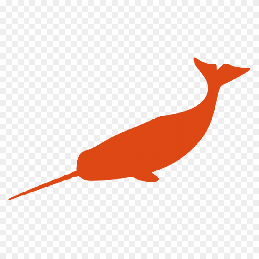 Large Narwhal Silhouette Vector Ima