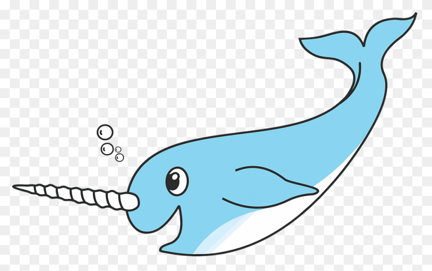 Large Narwhal Silhouette Vector Ima