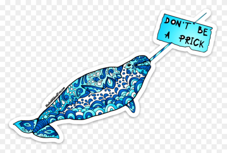 Large Narwhal Silhouette Vector Ima