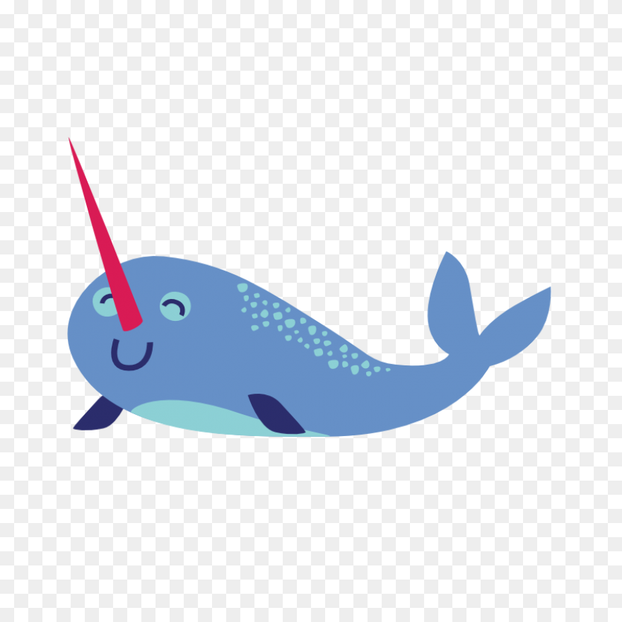 Large Narwhal Silhouette Vector Ima