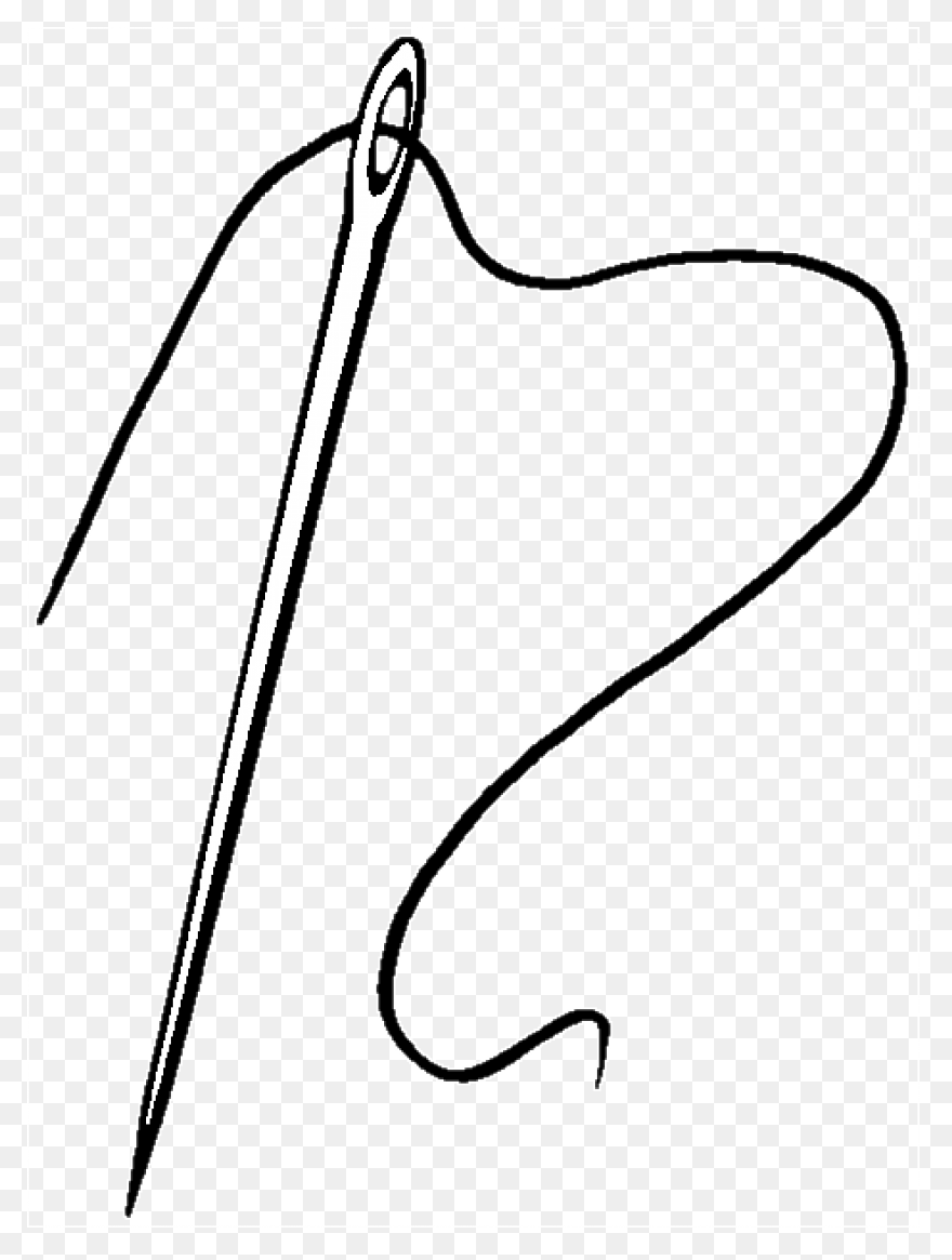 Needle And Thread Icon - Gold Needl