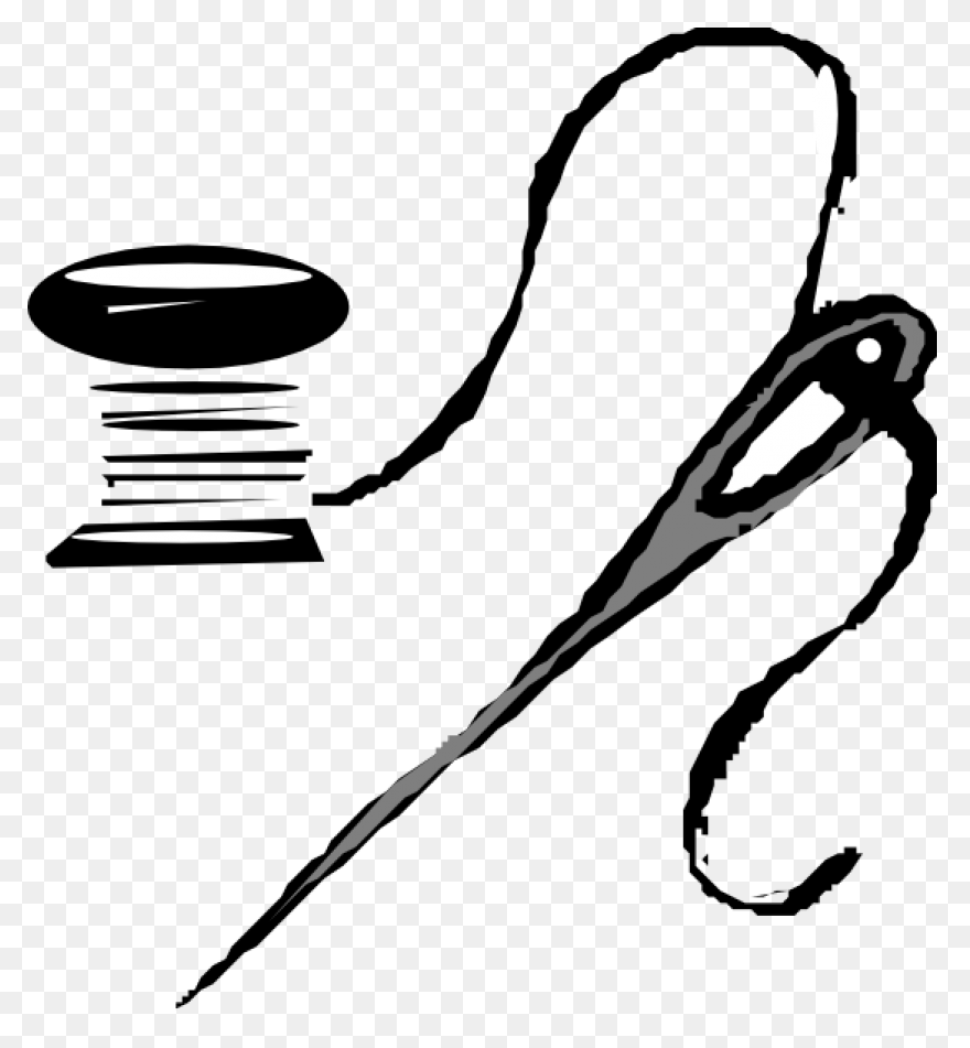 Needle And Thread Icon - Gold Needl