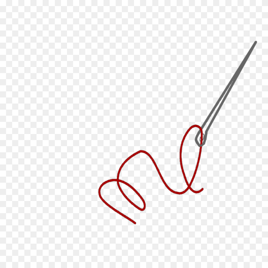 Needle And Thread Icon - Gold Needl