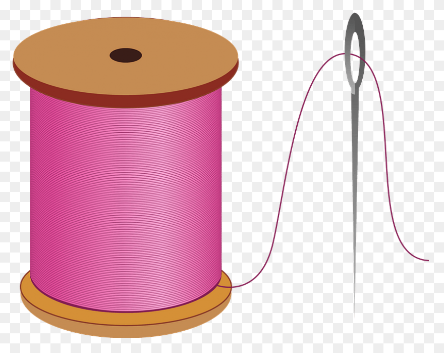 Needle And Thread Icon - Gold Needl