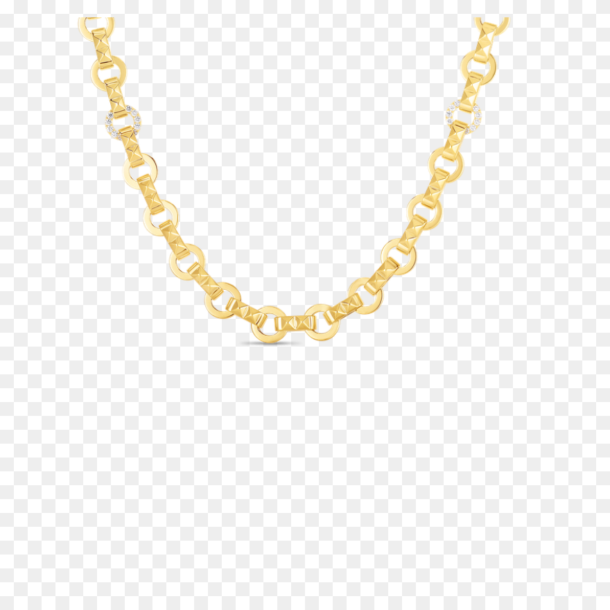 18K Fine Gauge Square Link Chain Ne