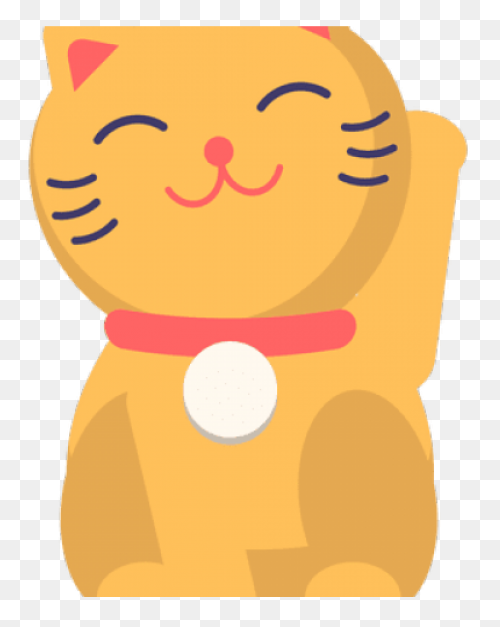 Black Maneki Neko Clipart - Black C