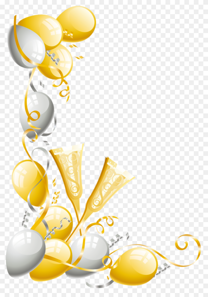 Clipart New Year Corner Border - New Corner