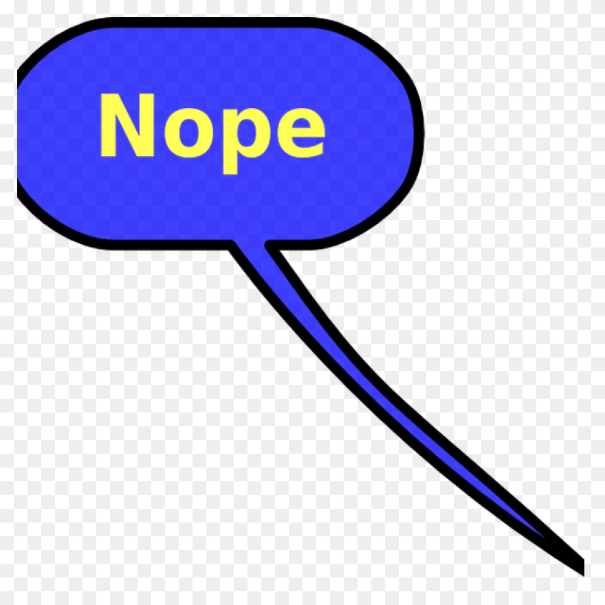 Small Nope Clipart Png Free - Nope