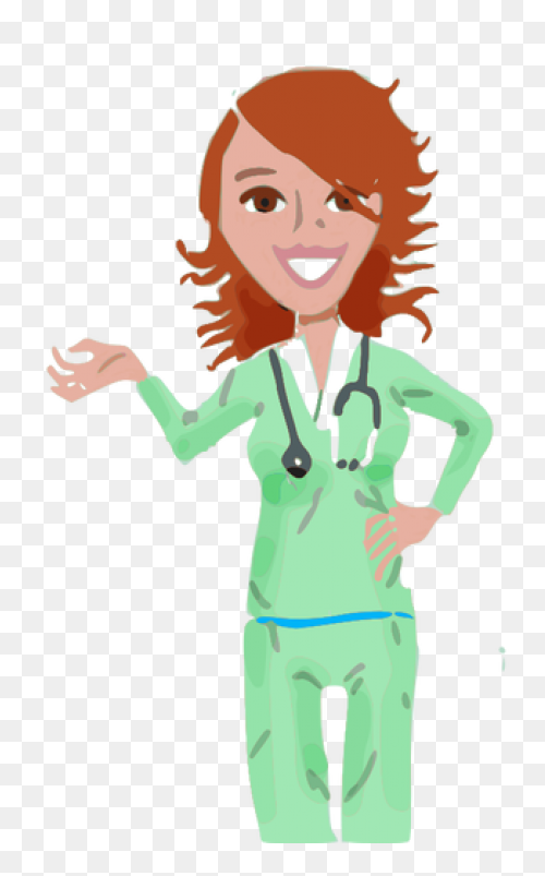 Vector Clipart Of Professional Medical - Nurse