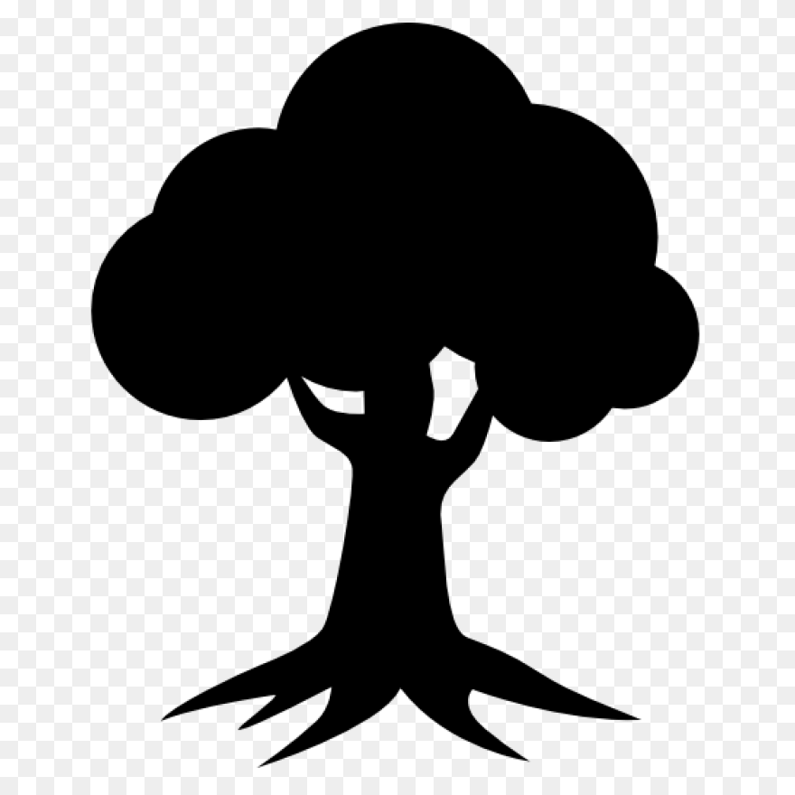 Oak Tree Silhouette - Free Vector S