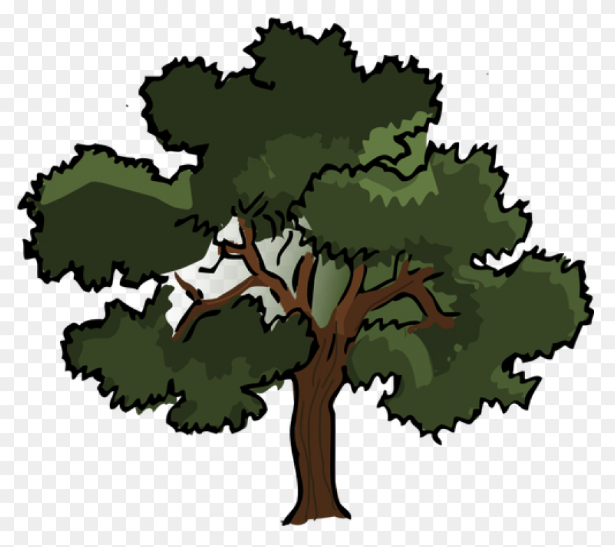 Oak Tree Silhouette - Free Vector S