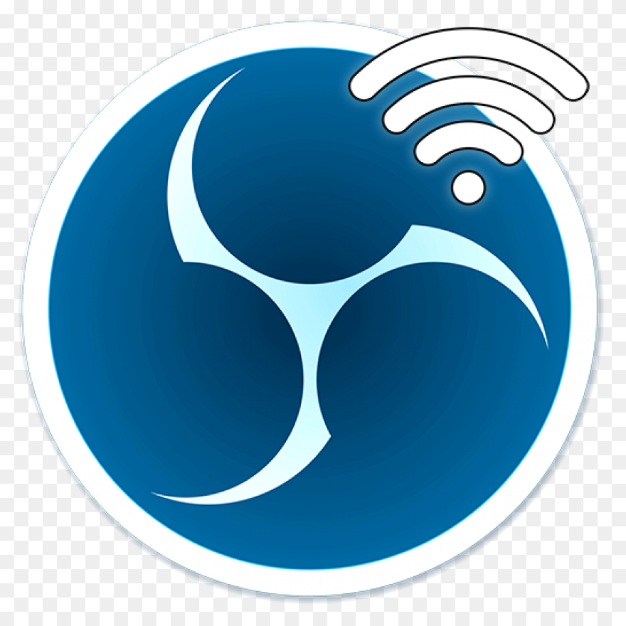 Obs Logo Black Light Blue Gradient 