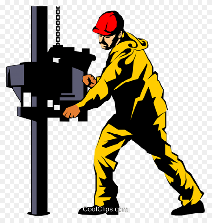 Man Working On Oil Rig - Oil Rig