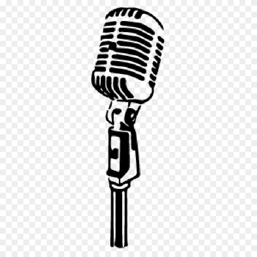 Vintage Microphone Clip Art Image -
