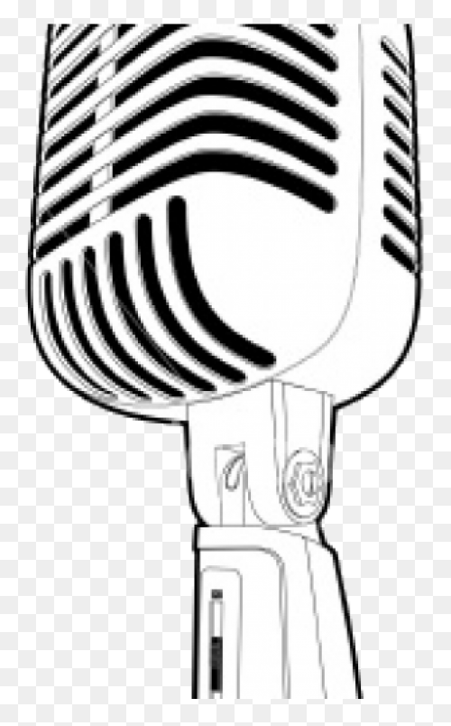 Vintage Microphone Clip Art Image -