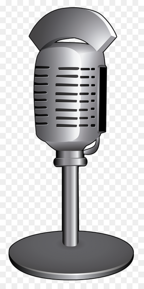 Vintage Microphone Clip Art Image -