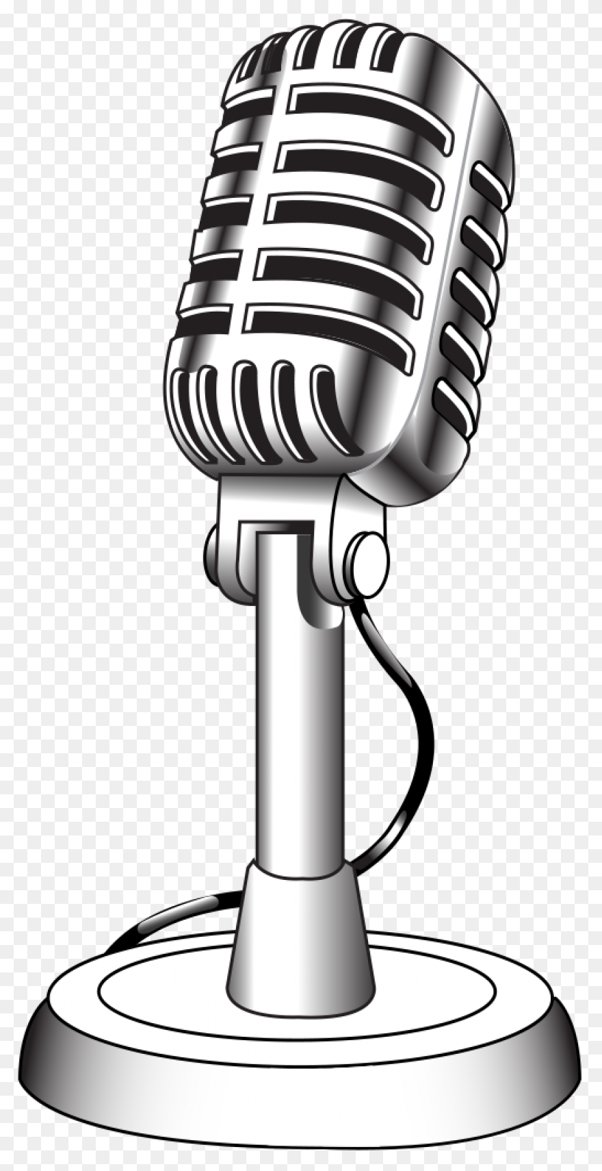Vintage Microphone Clip Art Image -