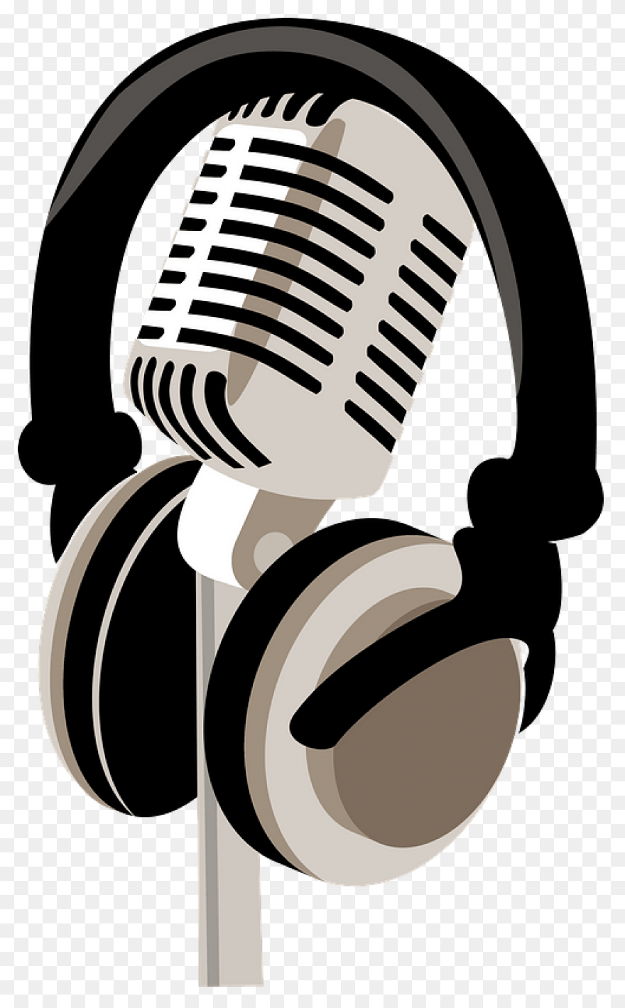 Vintage Microphone Clip Art Image -