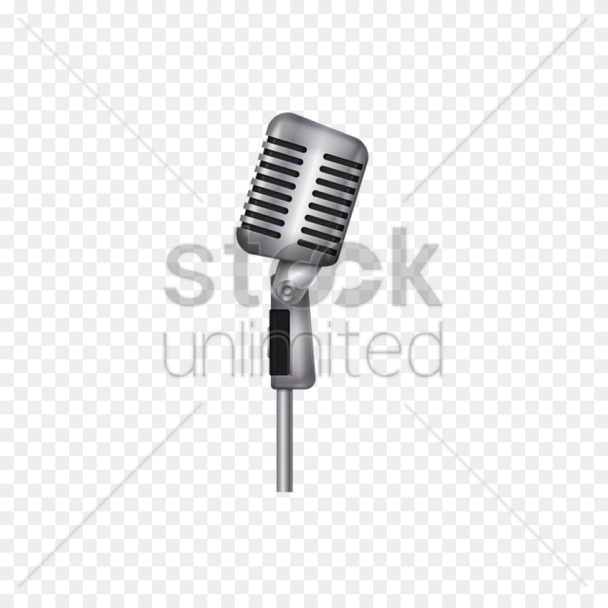 Vintage Microphone Clip Art Image -