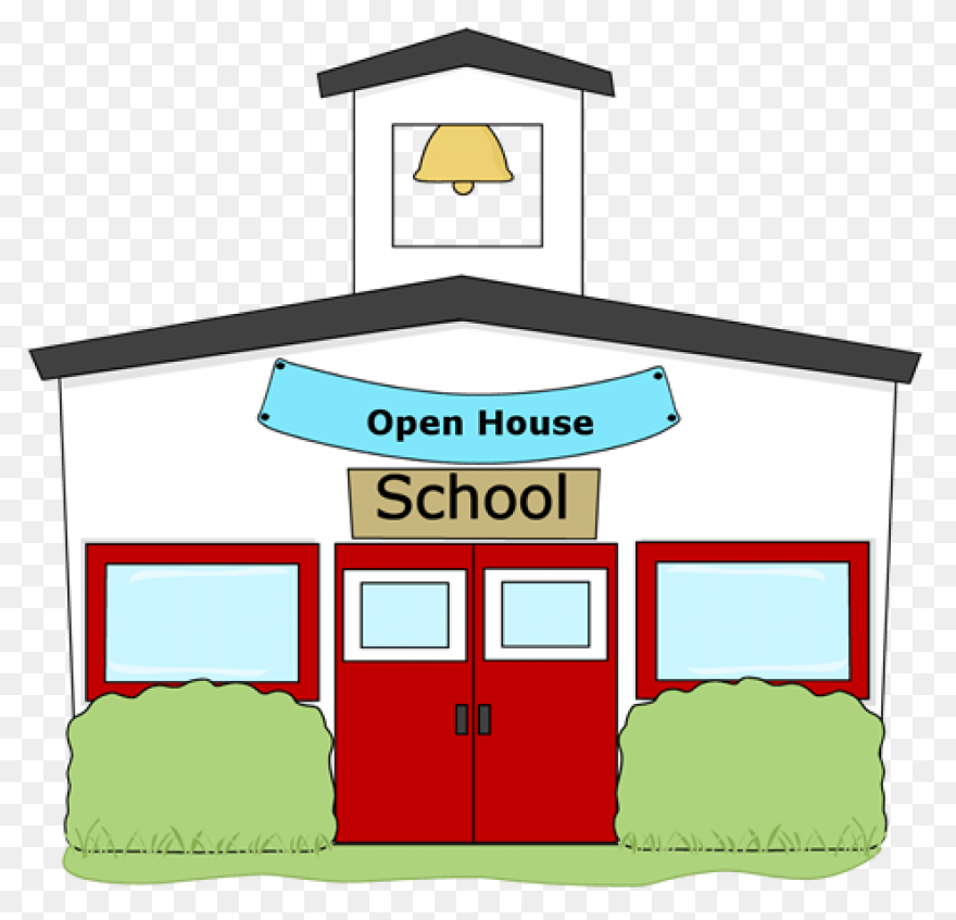 House Shape Red Open House No Frm