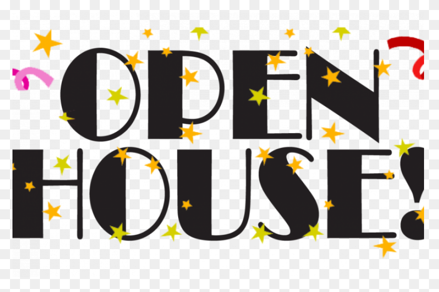 House Shape Red Open House No Frm