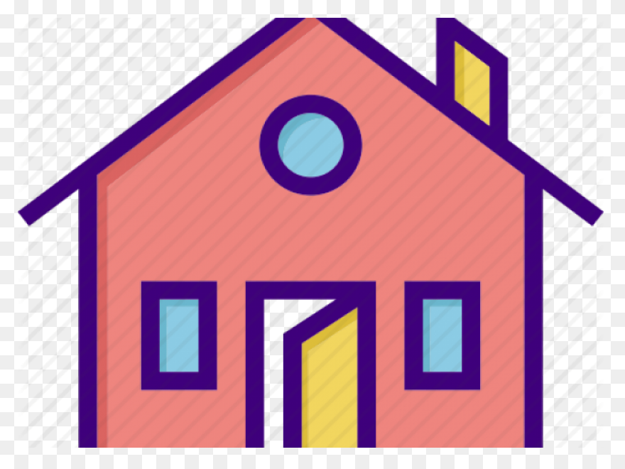 House Shape Red Open House No Frm