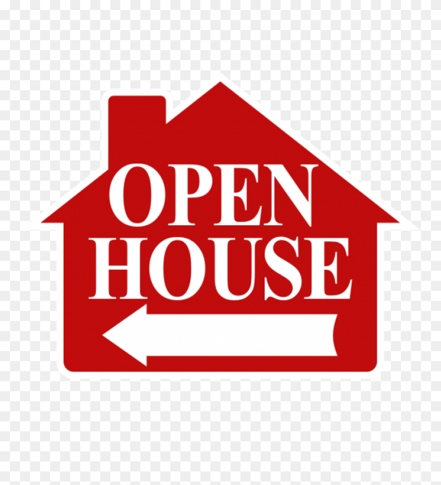 House Shape Red Open House - Open House