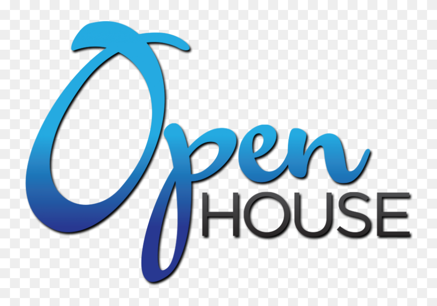 House Shape Red Open House No Frm