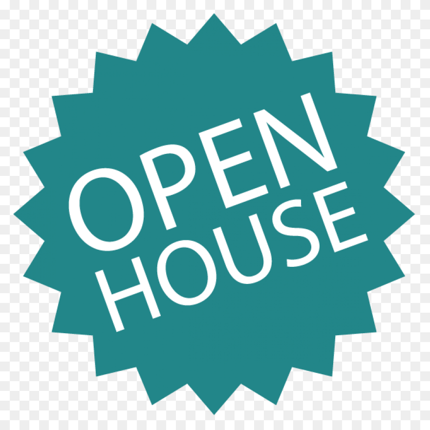 House Shape Red Open House No Frm