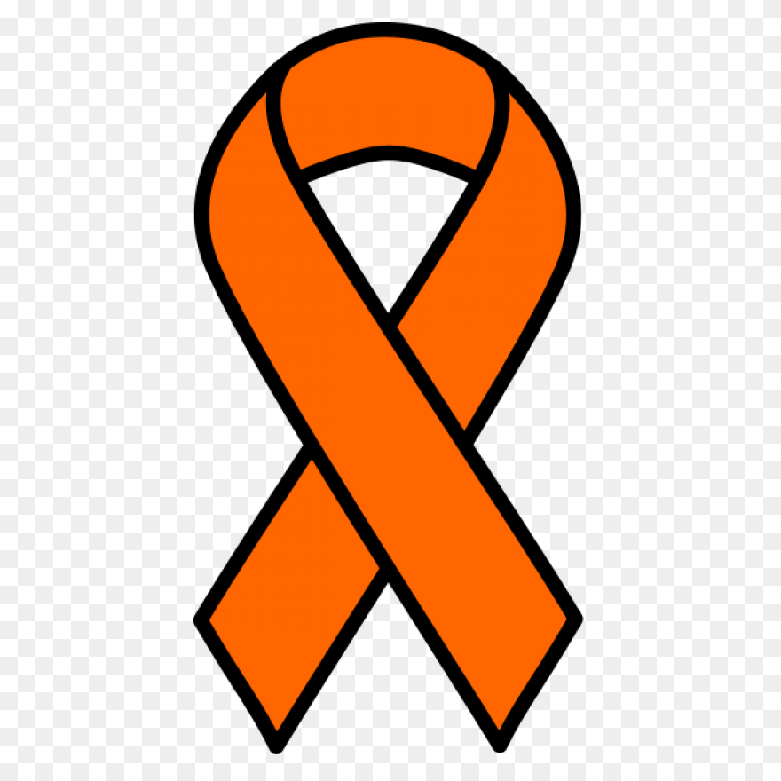 Orange Awareness Ribbon Clip Art - 