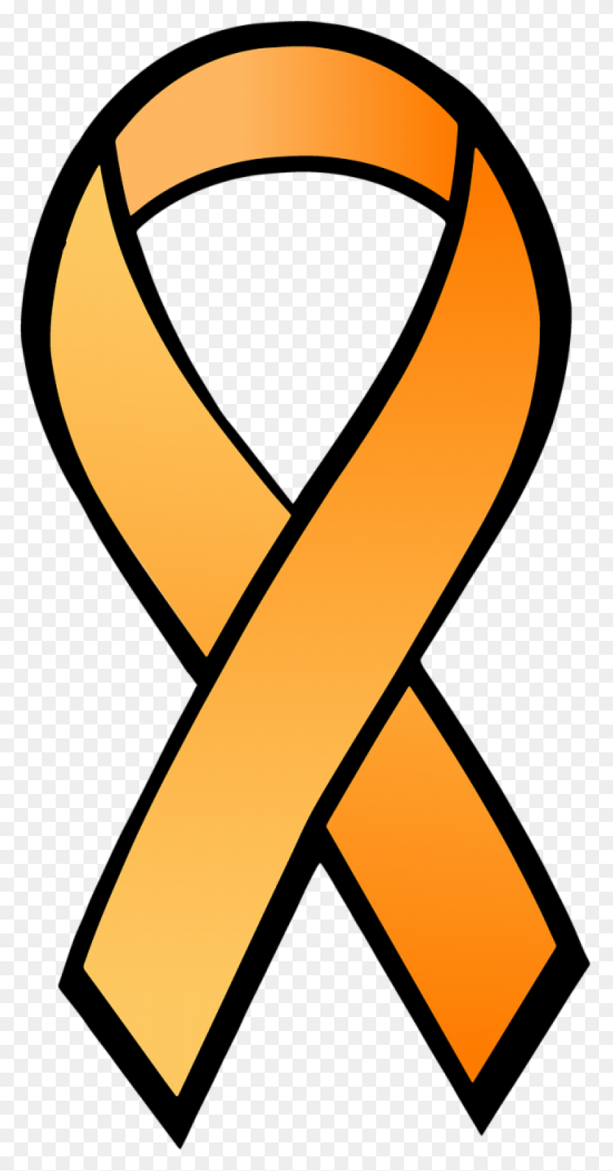 Orange Awareness Ribbon Clip Art - 