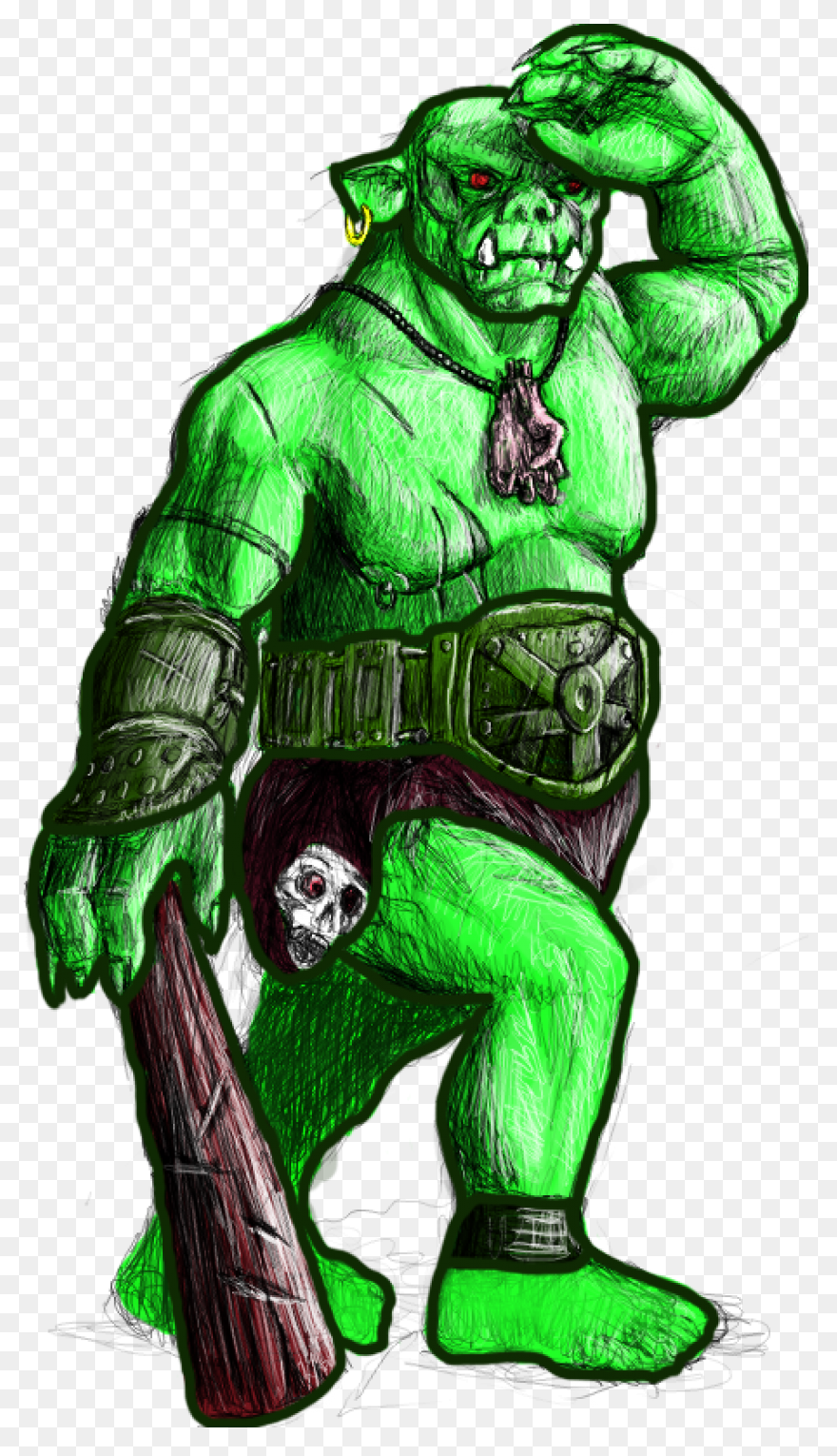 Half Orc Barbarian By Dillen Phelps
