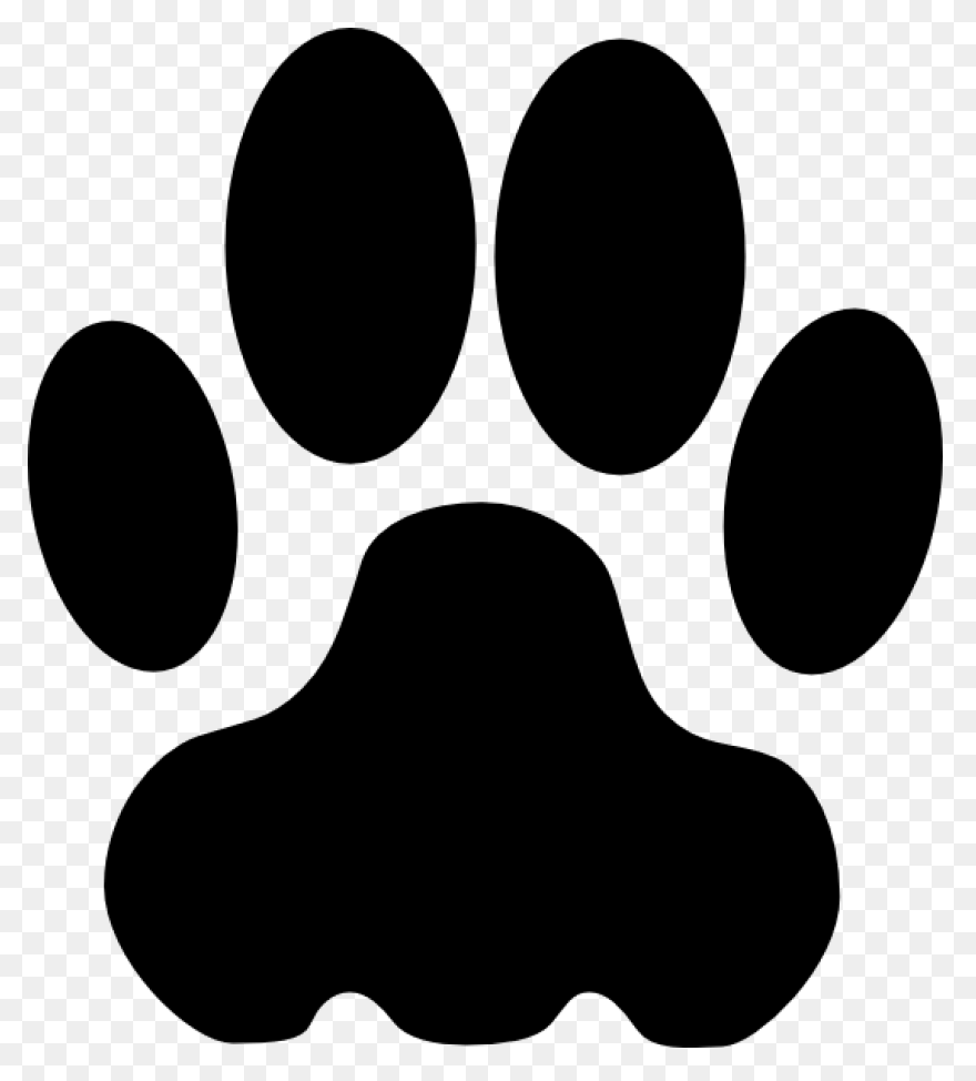Dog Paw Clipart - Dog Paw Icon Red 