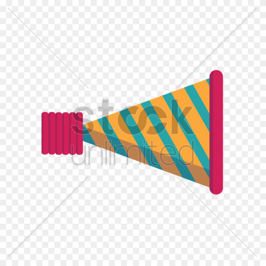 Free Party Horn Vector Image - Party Horn